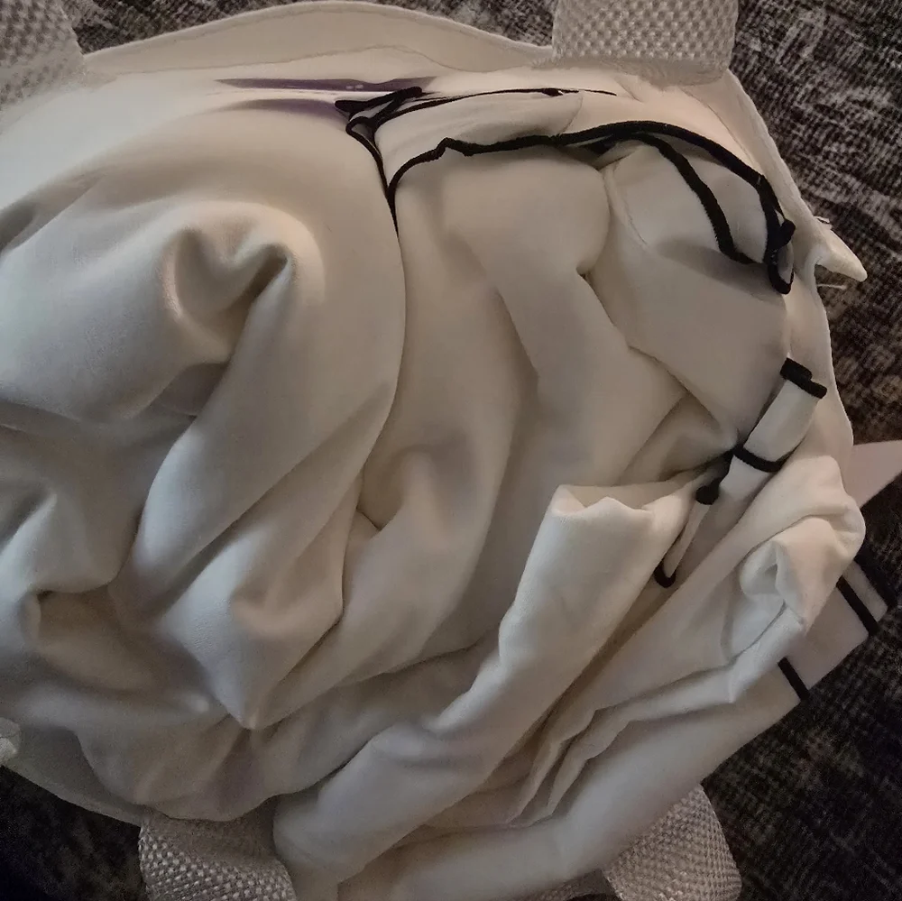 Lush Decor Hampton Embroidered Edge Cotton 3 Piece Duvet Cover Set King B&W - Picture 11 of 11